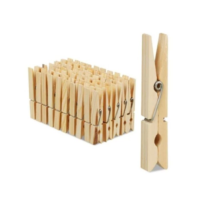 Perros de Ropa Bamboo - 24 uni - Imagen 1