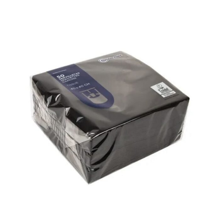 Servilleta de mesa - Negra 40x40 (Pqte 50uni) - Imagen 1